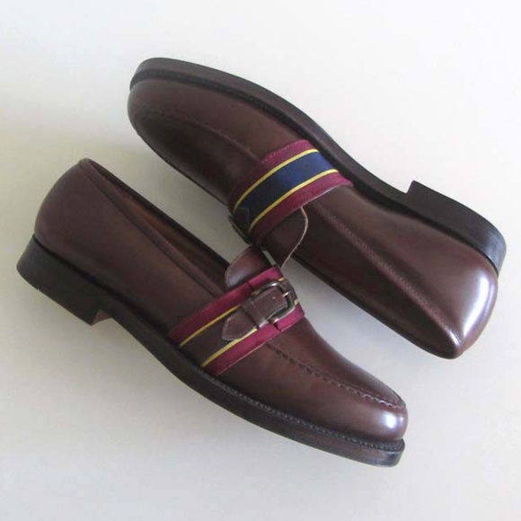 new POLO RALPH LAUREN grosgrain loafers 9 England - Picture 5 of 8